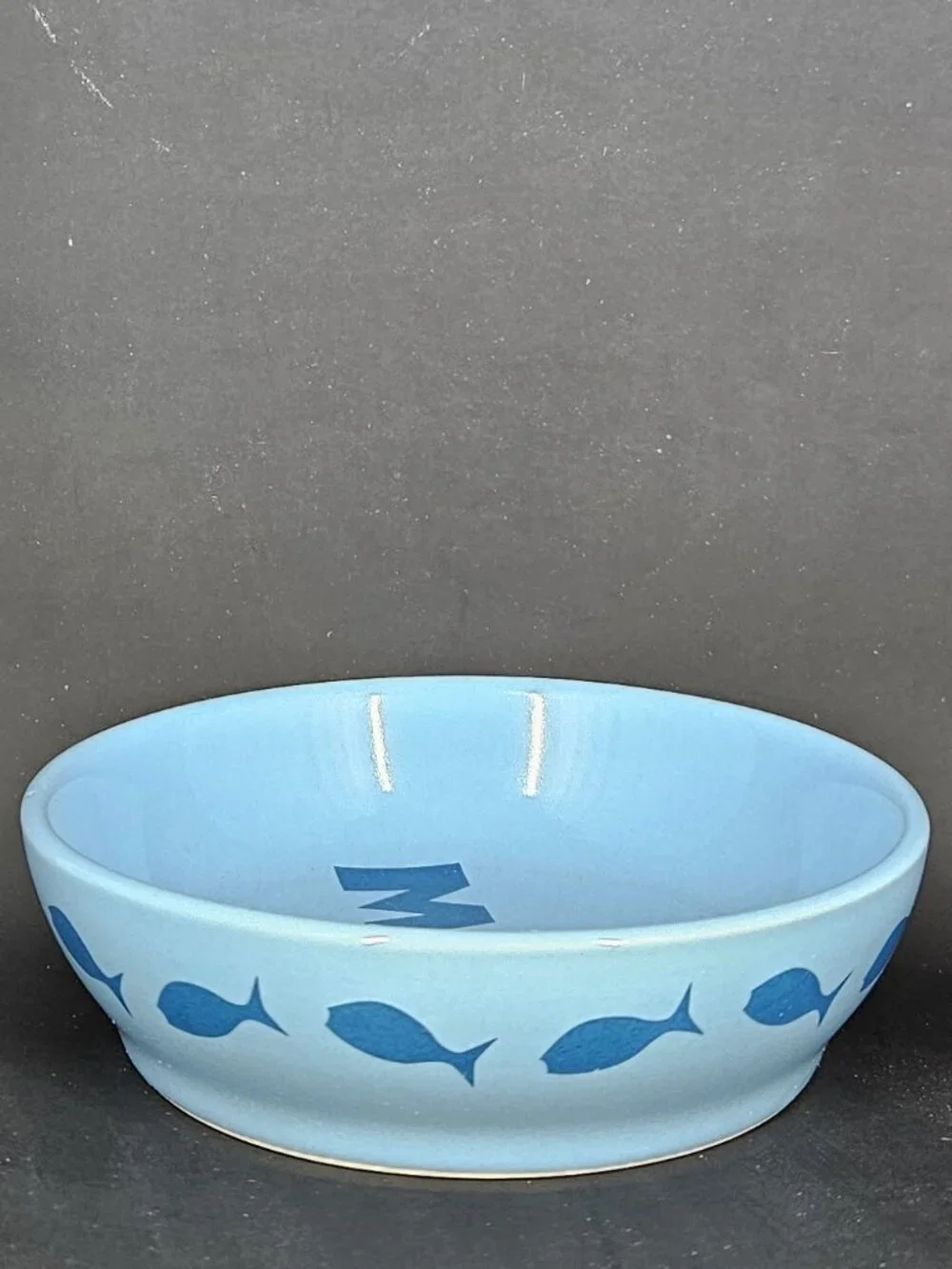 Whisker City Blue Meow Bowl